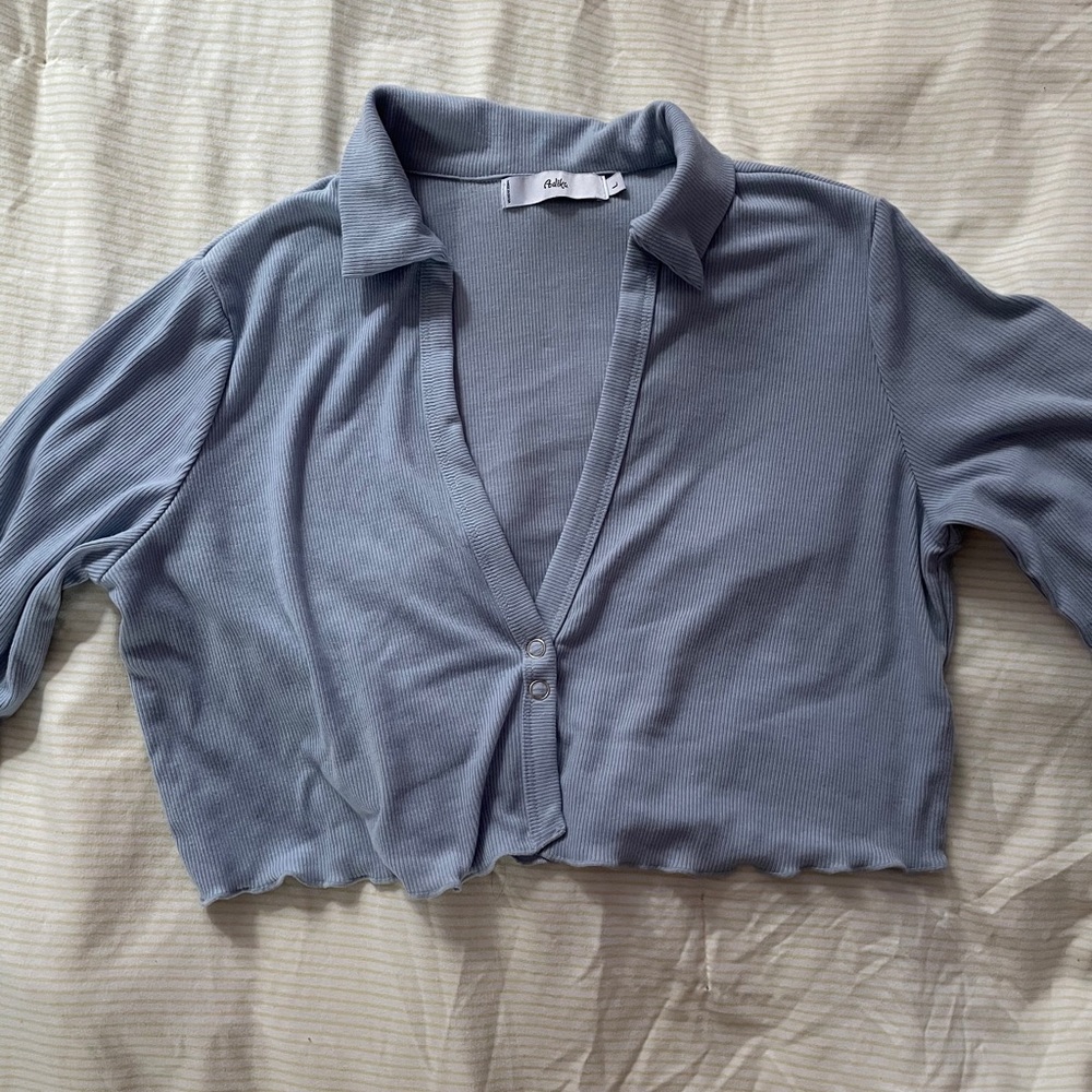 Collard long sleeve Crop Top
